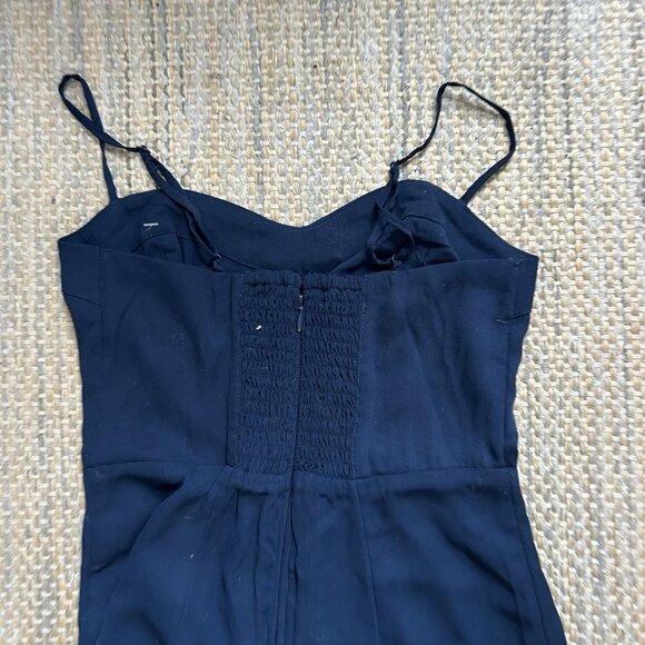 ABERCROMBIE & FITCH Women’s Camille Satin Slit Midi Slip Dress Blue Size XXS P - Picture 12 of 16